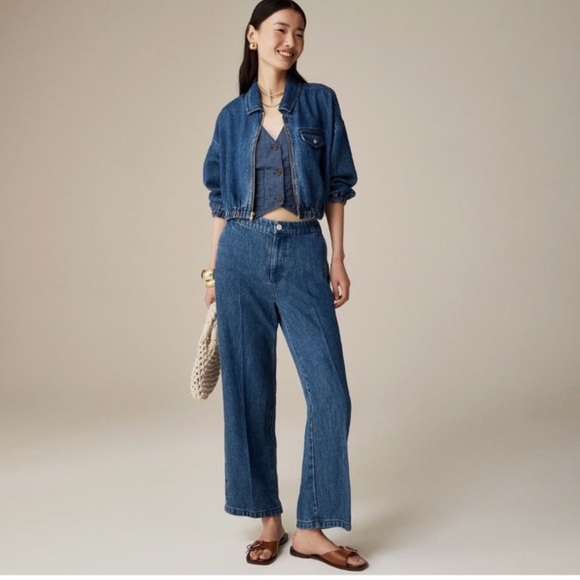 J. Crew Denim - J. Crew lace up drapey wide leg jeans size 26 EUC